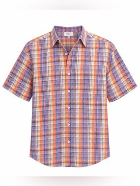 ENRO‎ multicolor plaid collared button down shirt